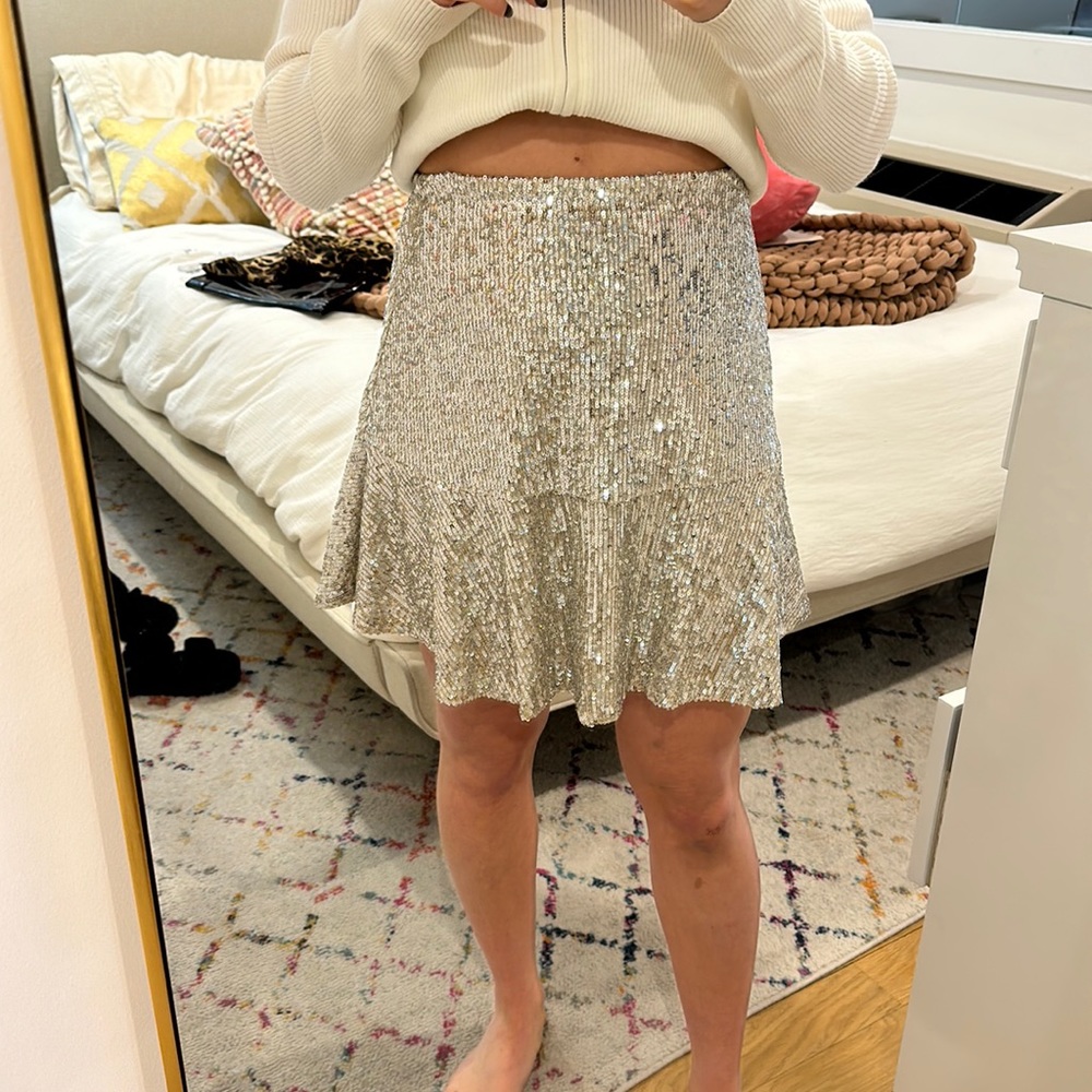 Free people sequin skater skirt. Never worn. No tags.